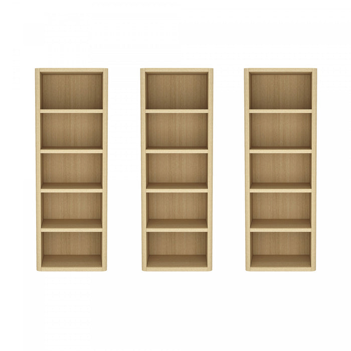 Bibliotheque ouverte moderne Rivington 28\" en chene naturel - Ensemble de 3