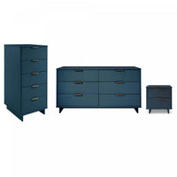 Ensemble de commode 3 pieces Granville Modern en bleu minuit