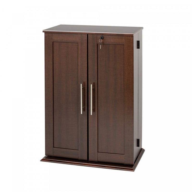 Armoire de rangement multimédia verrouillable avec portes de style