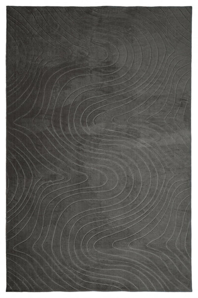 Somos Contemporary Charcoal Washable Rug 5'0" x 7'6" Indoor Area Rug | Tapis Lavable/Contemporain Somos 5'0" x 7'6" en Charbon