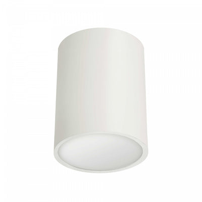 Dainolite Echo Flush Mount 12w Matte White Frosted Acrylic Diffuser Lamp|Plafonnier affleuré Echo de Dainolite en acrylique givré qui diffuse la lumière, avec fini blanc mat et ampoule de 12 W