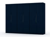 Armoire contemporaine moderne Mulberry 13 pieces en bleu minuit
