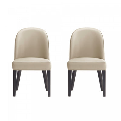 Hillman Modern Wood Upholstered Dining Chair in Sand - Set of 2 | Chaise de salle a manger moderne en bois Hillman avec revetement en tissu couleur sable - Lot de 2