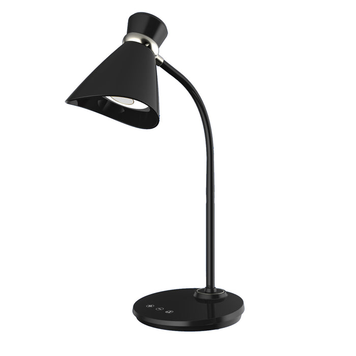 Lampe de table de Dainolite avec fini noir et ampoule à DEL de 6 W