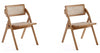 Ensemble 2 chaises de salle à manger pliantes Lambinet de Manhattan Comfort - cannage naturel