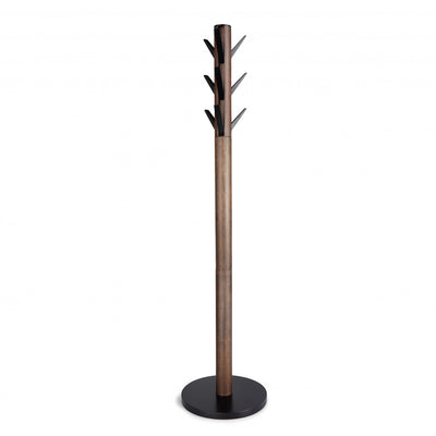 Umbra Modern Wood Flapper Coat Rack - Black and Walnut|Portemanteau moderne Flapper de Umbra en bois - noir et noyer