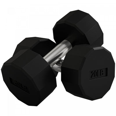 Soozier Weights Dumbbells Set with Non-Slip Grip for Home Gym, 2 x 20lbs