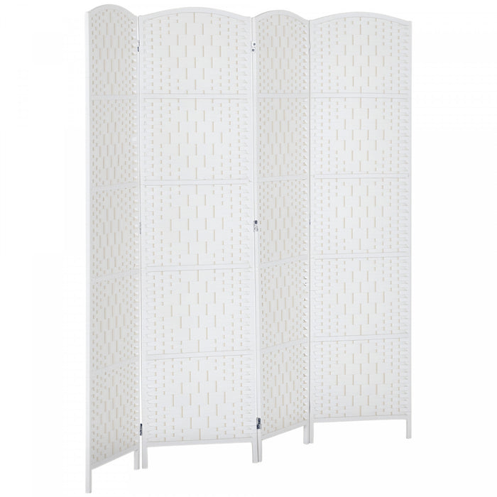 HOMCOM Paravent pliable a 4 panneaux pour intimite et decoration interieure