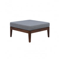 Pouf de terrasse Summerlyn en tissu pour l’intérieur et l’extérieur - noyer