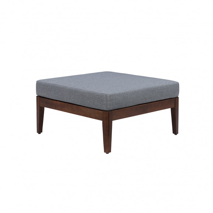 Pouf de terrasse Summerlyn en tissu pour l’intérieur et l’extérieur - noyer