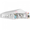 Outsunny Grande Tente De Reception 20' X 40' Avec Fenetre Amovibles, Blanc
