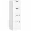HOMCOM Classeur a 4 tiroirs avec serrure pour lettre A4, Blanc