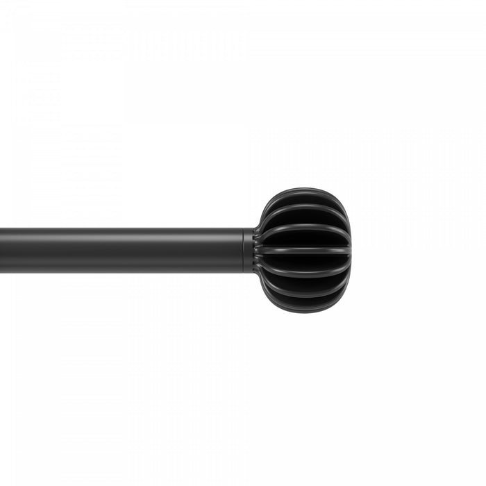  Tringle à rideaux extensible Finn de Umbra noir mat de 1 po - 42 po à 120 po