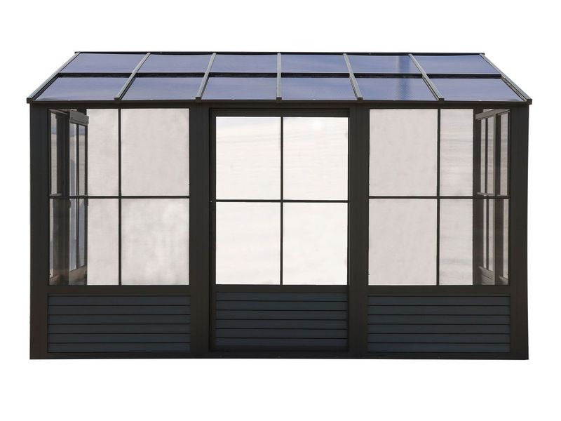 Florence - Solarium Mural 10x12 Toit En Polycarbonate Noir