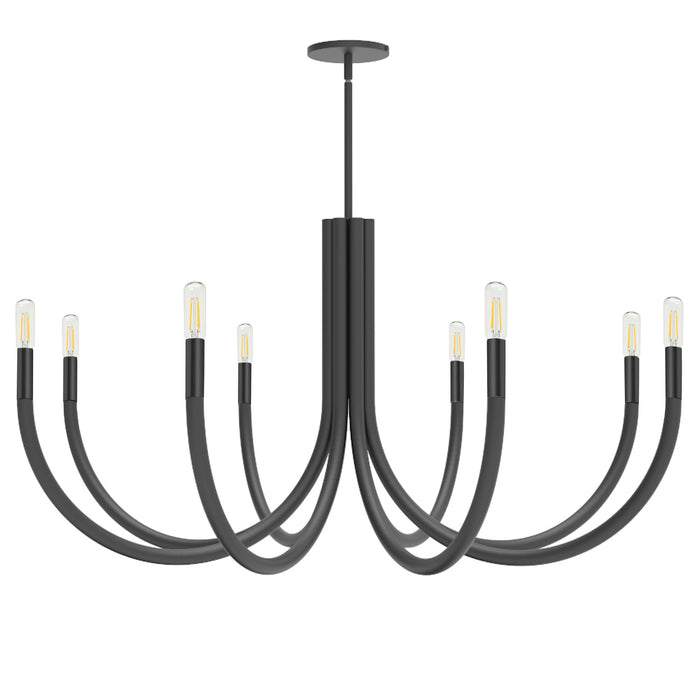 Lustre Wand de Dainolite avec fini noir mat et 8 ampoules