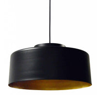 Luminaire suspendu Kup de Dainolite en métal, avec fini noir et doré et 1 ampoule