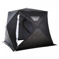 Abri De Tente De Peche Sur Glace Portable Outsunny Pour 4 Personnes Avec Fenetres De Ventilation Ave