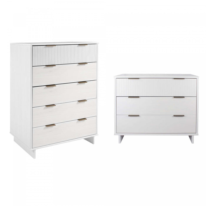 Ensemble de commode 2 pieces Granville Modern en blanc
