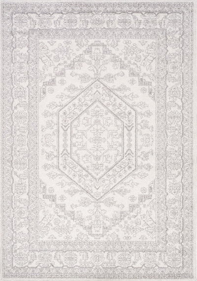 Fallon White Grey Elegant Faded Traditional Rug, 7'10" x 10'6" Indoor Area Rug | Tapis Fallon blanc gris elegant delave traditionnel, 7'10" x 10'6"