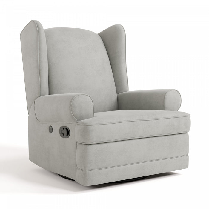 Storkcraft Serenity Fauteuil bercant inclinable rembourre a dossier a oreilles - Acier