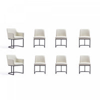 Ensemble de salle a manger moderne Serena 8 pieces en ivoire