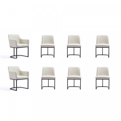 Serena Modern 8-Piece Dining Set in Ivory Dining Chair | Ensemble de salle a manger moderne Serena 8 pieces en ivoire