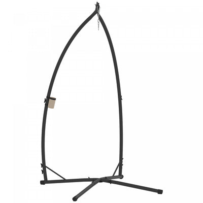 Outsunny Hammock Chair Stand, Steel Hanging Chair Stand Only w/ Cup Holder