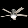 Ventilateur de plafond Anslee à profil bas avec luminaire - Gris