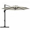 Outsunny Parasol De Terrasse Deporte De 10 Pi, Rotation A 360°, Blanc Creme