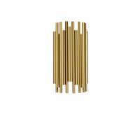 Petite applique murale Weslyn de Dainolite avec fini laiton antique et 2 ampoules