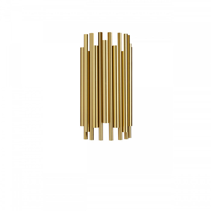 Petite applique murale Weslyn de Dainolite avec fini laiton antique et 2 ampoules