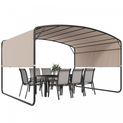 Outsunny 10' x 13' Retractable Pergola Canopy, Outdoor Metal Pergola Gazebo