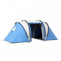 Outsunny Tente De Camping Avec 2 Chambres Et Coin Salon, Etanche 3 000 Mm