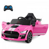 Costway 12v Sous Licence Ford Mustang Shelby Gt500 Enfants Rouler Sur Voiture Avec Telecommande Rose