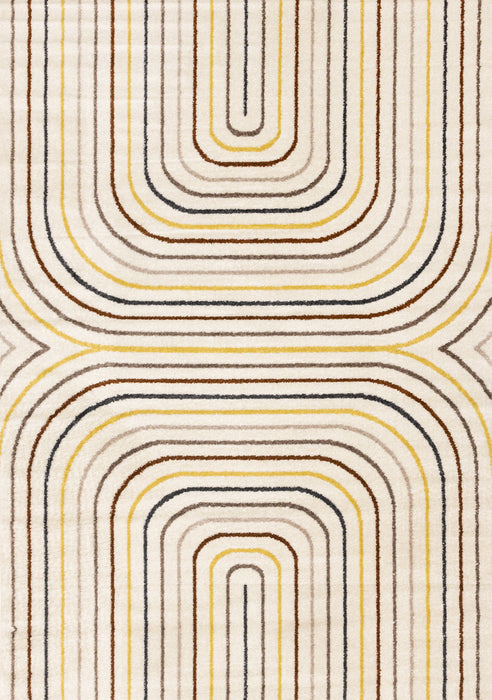 Carpette Marley multicolore à 2 arcs-en-ciel - 7 pi 10 po x 10 pi 6 po