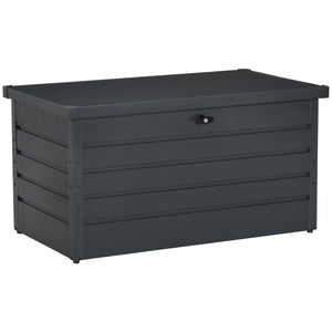 Outsunny Grande Boite De Pont Avec Serrure Outils De Jardin Gris