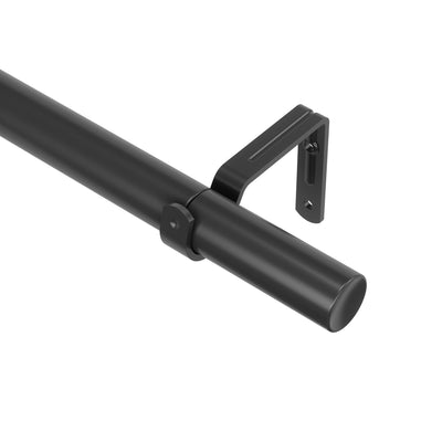 Umbra Zen Matte Black Expandable 1" Curtain Rod - 64"-128" | Tringle à rideaux extensible Zen de Umbra noir mat de 1 po - 64 po à 128 po