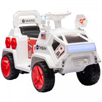 Qaba Voiture Electrique Pour Enfants, Mars Rover Alimentee Par Batterie 6 V Avec Sons De Science-fic