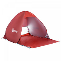 Outsunny Pop Up Tente De Plage Abri Soleil Portable Protection Uv Patio Exterieur Avec Etui De Trans