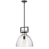 Luminaire suspendu Liberty de Dainolite avec fini noir mat et 1 ampoule