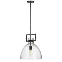 Luminaire suspendu Liberty de Dainolite avec fini noir mat et 1 ampoule