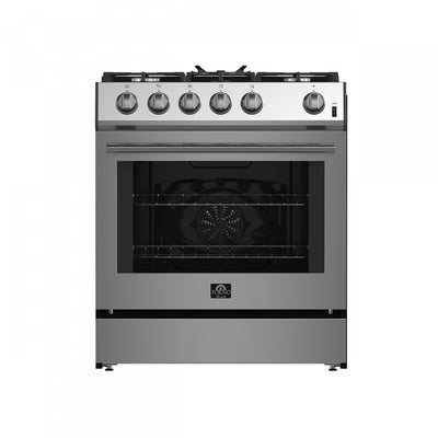 Forno Leonardo 30" Stainless Steel Gas Range 5 cu.ft. Convection Oven-FFSGS1116-30 | Cuisiniere a gaz Leonardo de 30 po acier inoxydable, 5 pi³ – FFSGS1116-30
