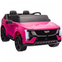 Qaba Camion 2 Places, 12 V Cadillac Escalade, Voiture Electrique Pour Enfants Alimentee Par Batterie