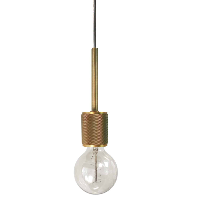 Petit luminaire suspendu Roswell de Dainolite avec fini laiton vieilli et 1 ampoule