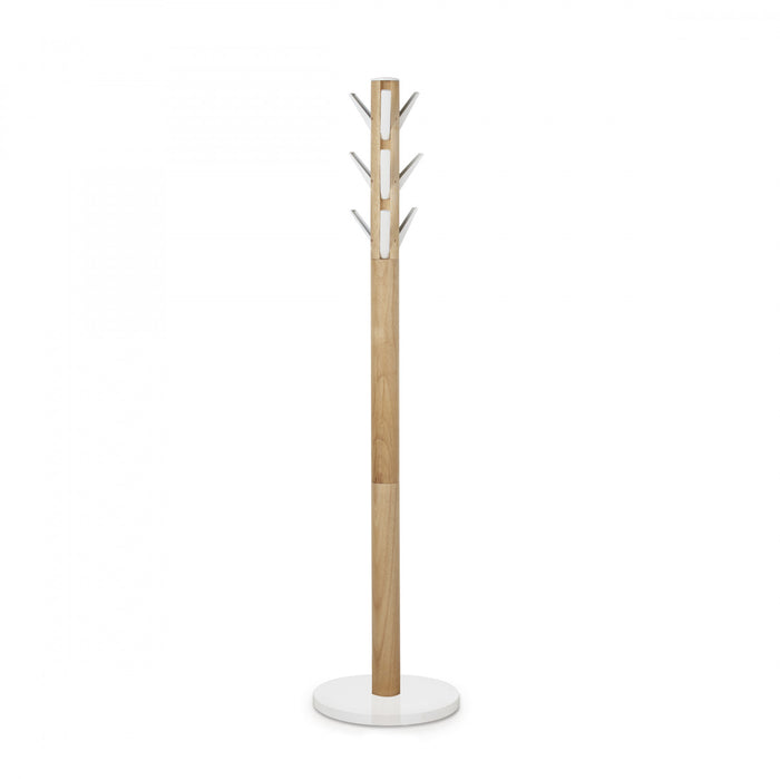 Portemanteau moderne Flapper de Umbra en bois - blanc et naturel
