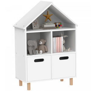 Qaba Bibliotheque Pour Enfants A 3 Niveaux, Blanc