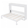 Evelyn Lit mural escamotable gain de place Murphy avec design d’armoire pliable, lit Full, blanc