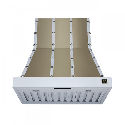 Forno Ambassador 36" Range Hood, White, 427 CFM, 3 speeds, Remote Control - FRHWM5099-36CPWHT | Hotte de cuisine Ambassador 36 po, blanc, 427 PCM, 3 vitesses, telecommande - FRHWM5099-36CPWHT