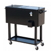 Outsunny 80 litres, chariot refrigerant a roulettes, portable, pour terrasse, biere glacee, boissons