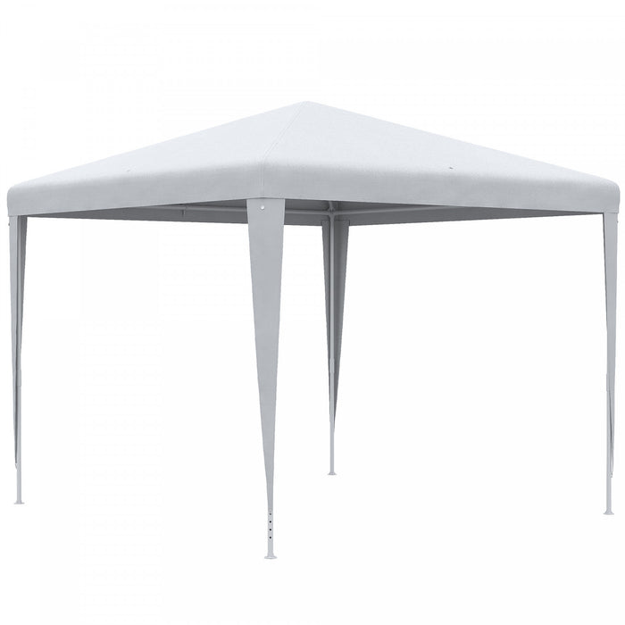 Outsunny Tonnelle De Tente De Fete Portable 9' X 9' Avec Pieds, Blanc
